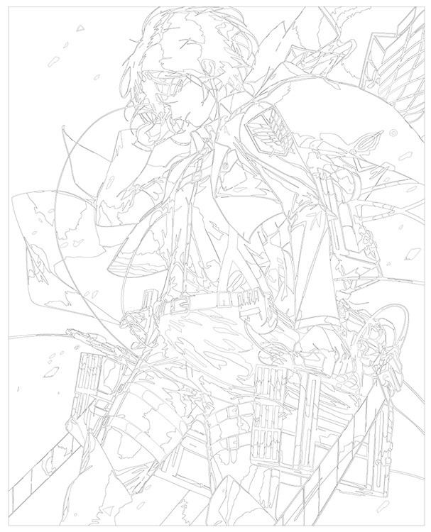 Картина по номерам «Аниме Атака Титанов: Эрен Йегер» — картинка 3