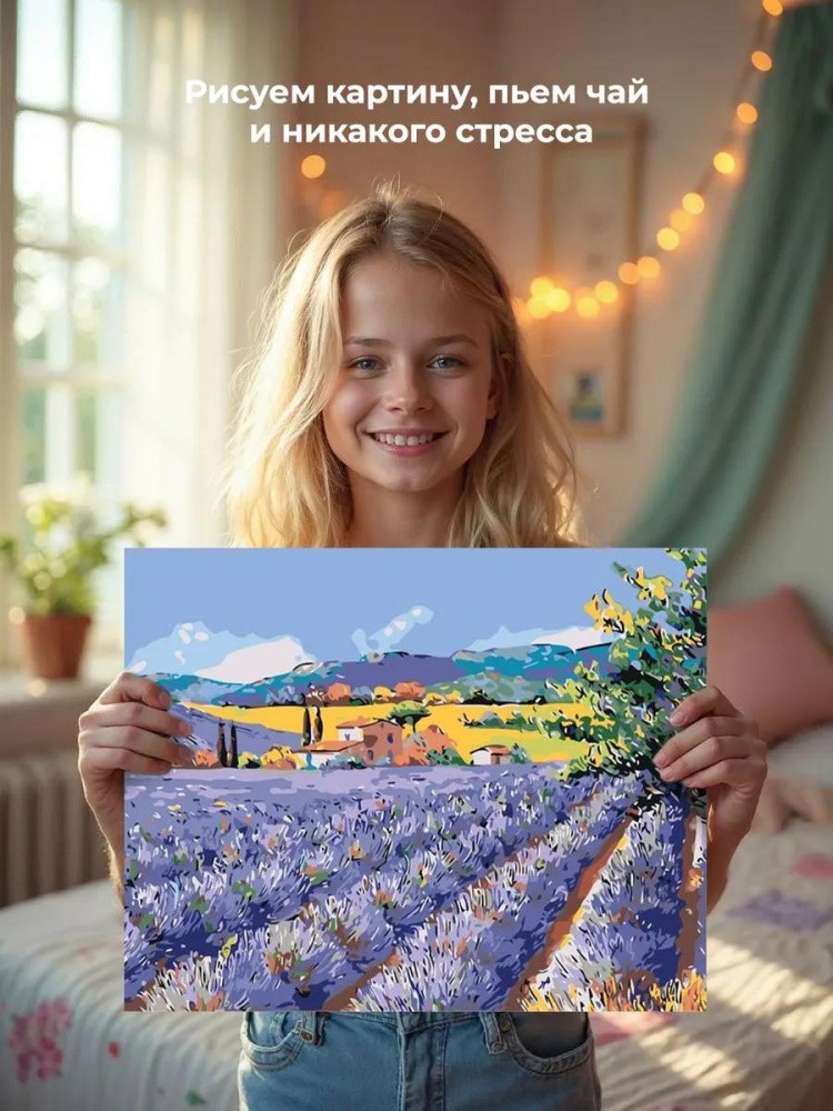 Картина по номерам «Лавандовое поле 2» — картинка 7