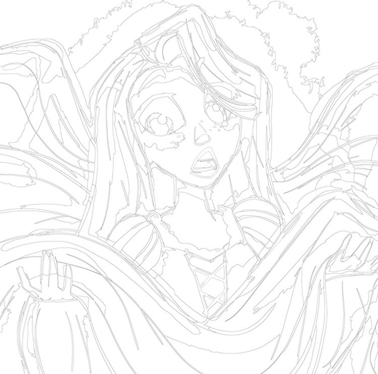 Картина по номерам «Герои Дисней: Рапунцель арт 40х40» — картинка 3