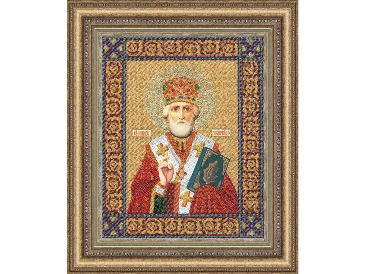 Набор вышивки бисером «Икона «Святой Николай Чудотворец»» — картинка 2