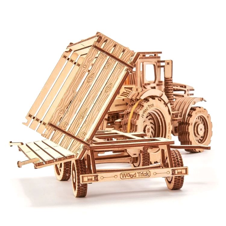 Деревянный конструктор «Трактор c прицепами», Wood Trick — картинка 12