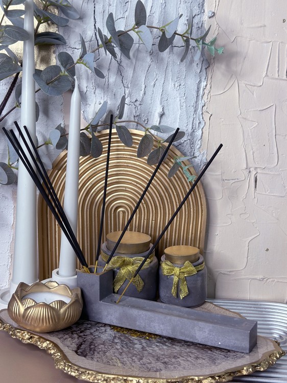 Силиконовый молд - Подставка для благовоний, 20x6 см, 1 шт. — картинка 4