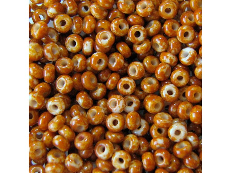 Бисер Чехия круглый 311-19001 4 мм 06/0, 50 г, цвет: 66209 светло-горчичный — картинка 2