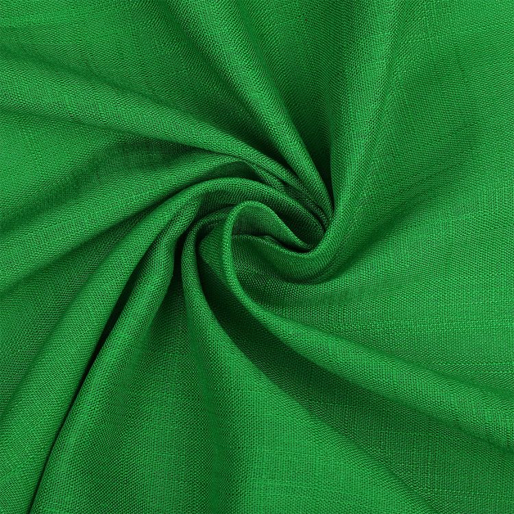 Ткань льняная, 190 г/м², 5 м x 140 см, цвет: ярко-зеленый, TBY