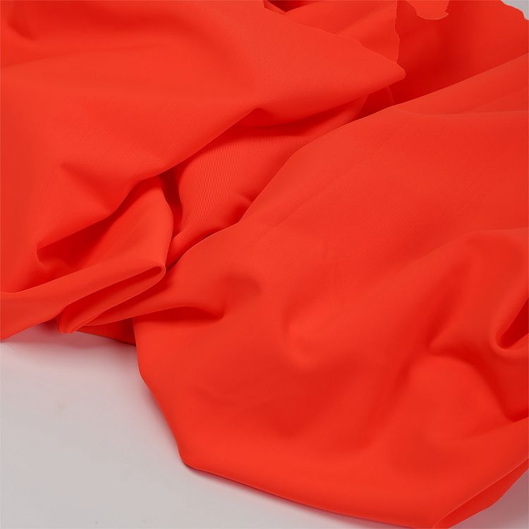 Ткань трикотажная Бифлекс матовый, 6 м, ширина 150 см, 190 г/м², цвет: 8009 оранжевый неон, TBY — картинка 4