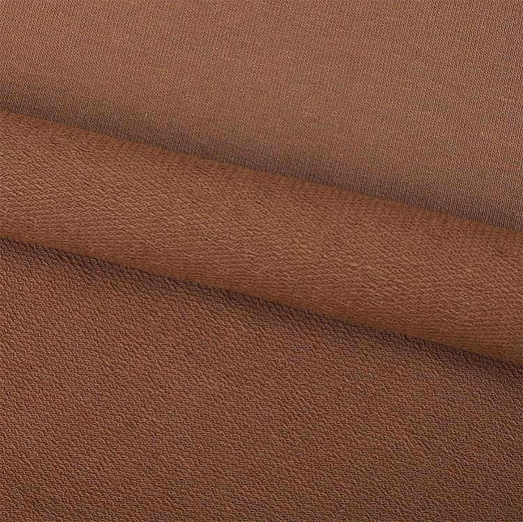 Ткань трикотаж Футер 2х нитка, петля, с лайкрой, 6 м, ширина 180 см, 240 г/м2, цвет: сливочный кофе, TBY — картинка 5