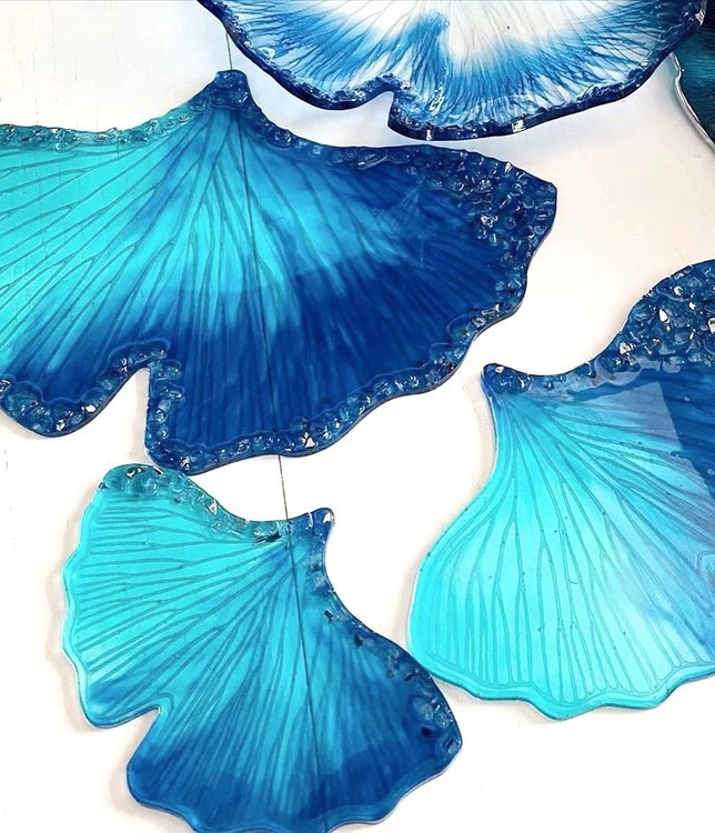 Силиконовая форма листок «Гингко», модель №41 размер L - 1 шт. — картинка 5