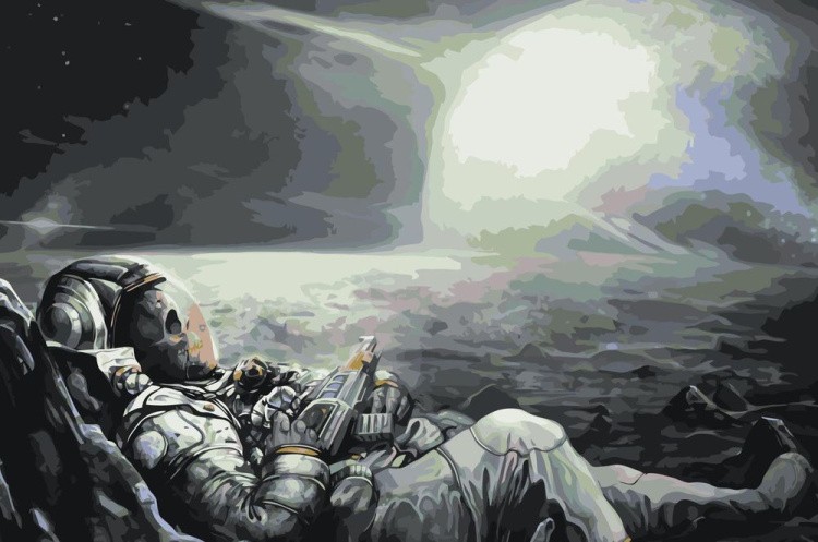 Картина по номерам «Отдых в космосе»