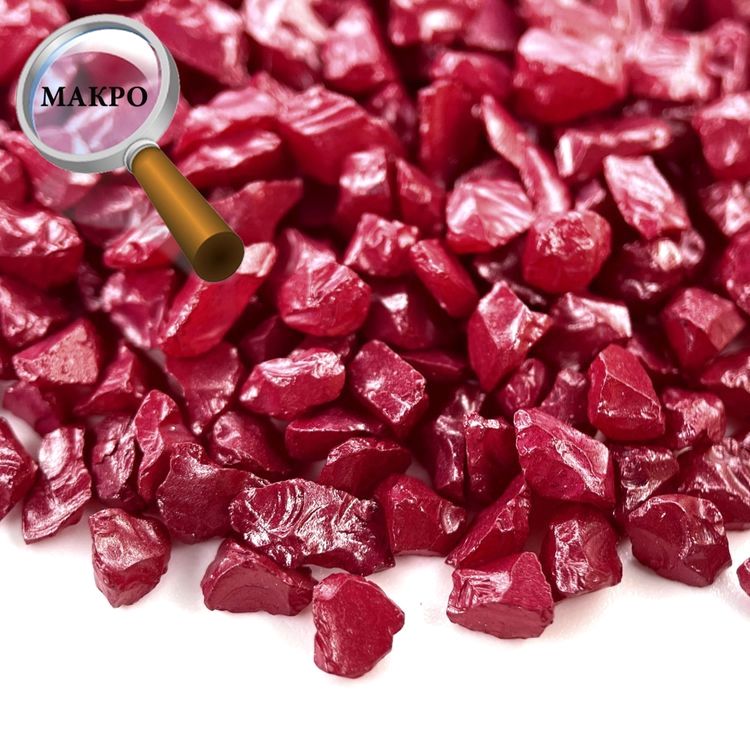 Стеклянная крошка перламутровая красная, 100 г — картинка 2