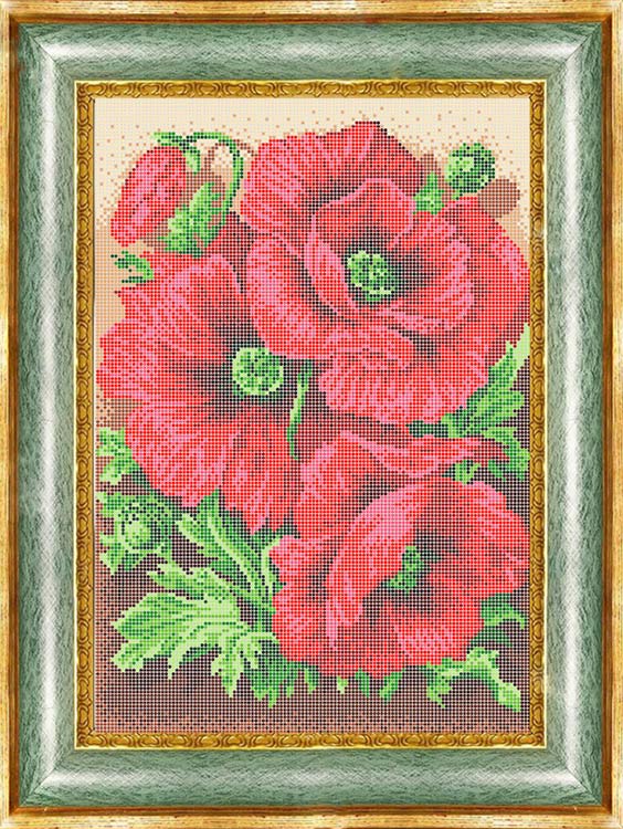 Рисунок на ткани «Маки» — картинка 2