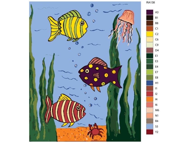 Картина по номерам «На дне морском» — картинка 2