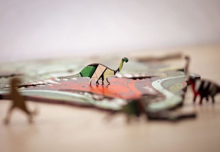 Деревянный пазл-головоломка «Динозавр», Eco Wood Art — картинка 3