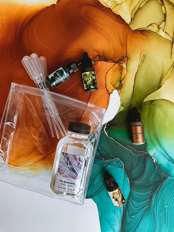 Набор для рисования алкогольными чернилами № 5, Kamenskaya Ink — картинка 2