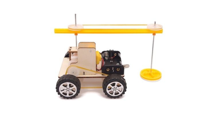 Деревянный конструктор с мотором «Робот уборщик» — картинка 2