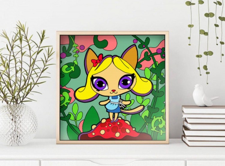 Картина по номерам «Кошка-Алиса» — картинка 4