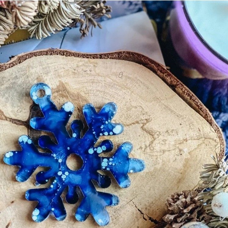 Елочная игрушка Снежинка №5 - Силиконовый молд, ResinArt — картинка 5