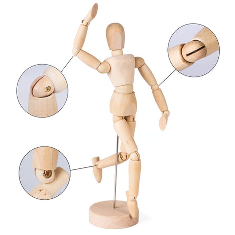 Манекен человека художественный женский, дерево, высота 20 см, BRAUBERG ART CLASSIC — картинка 6