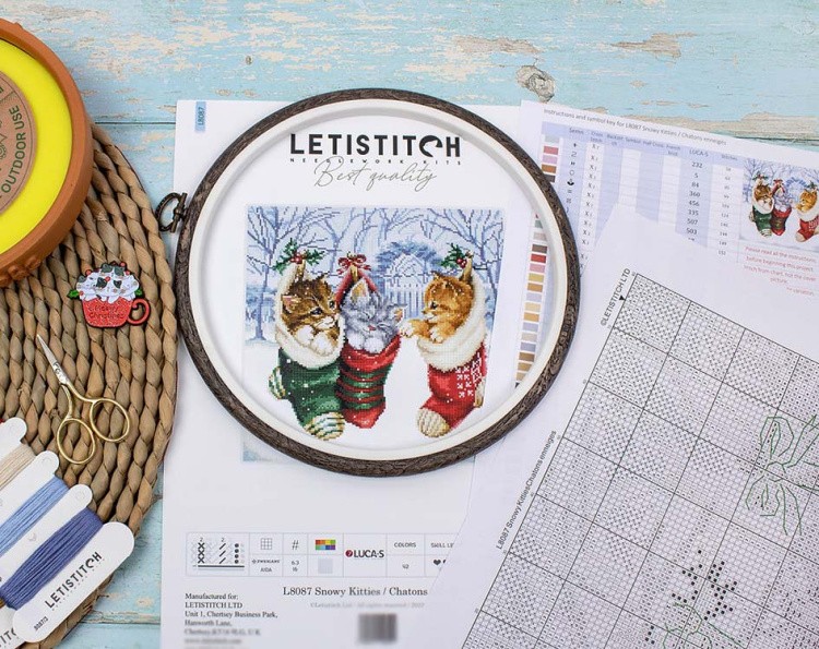 Набор для вышивания «Snowy Kitties (Снежные котята)» — картинка 4