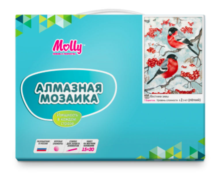 Алмазная вышивка «Вестники зимы» — картинка 4