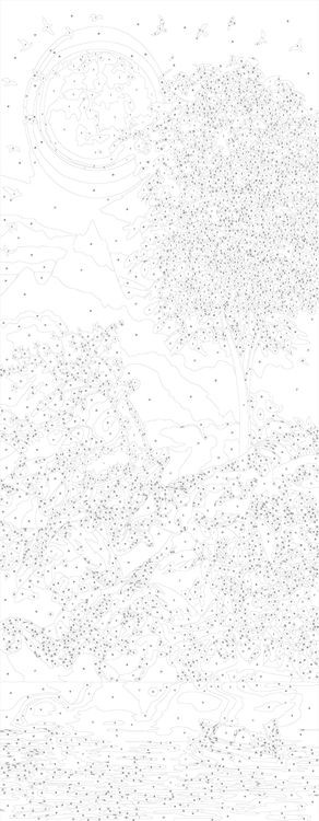 Картина по номерам «Панно. Золотой олень» — картинка 2