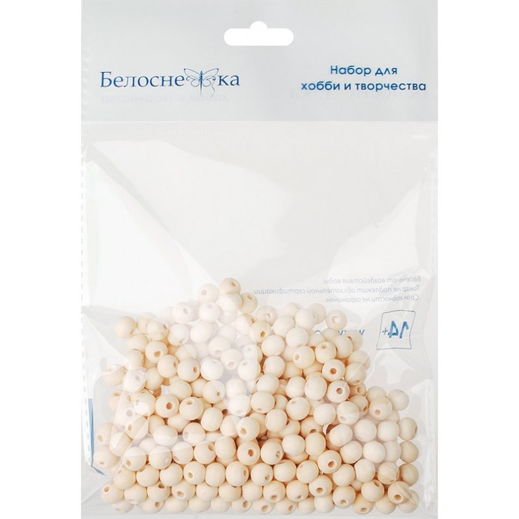 Бусины дерево, d 12 мм, 75 шт. — картинка 3