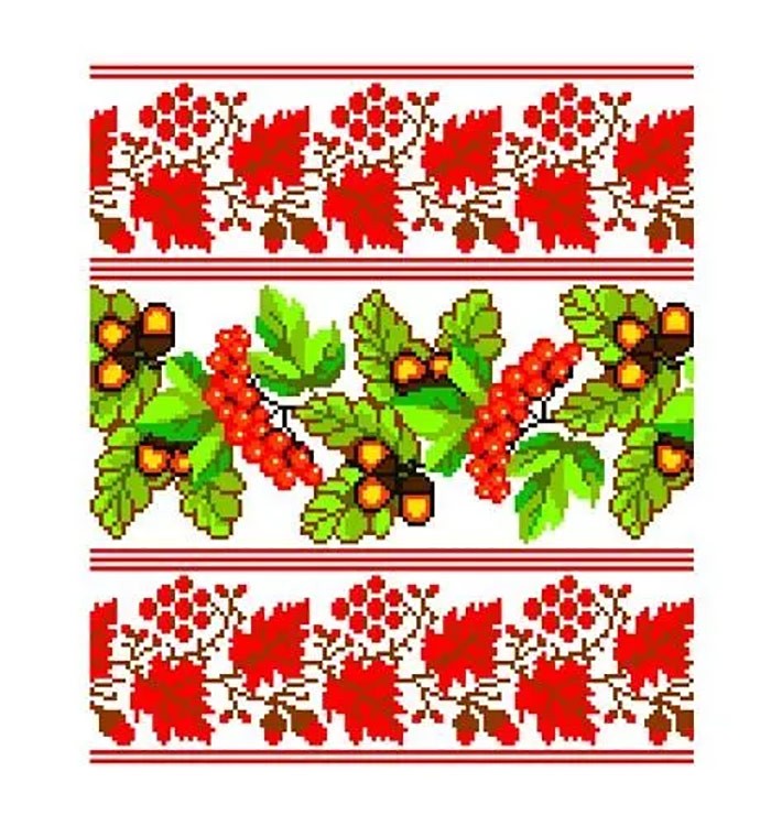 Набор для вышивания «Рушник свадебный с дубом и калиной» 1,5 м для вышивки крестом — картинка 2