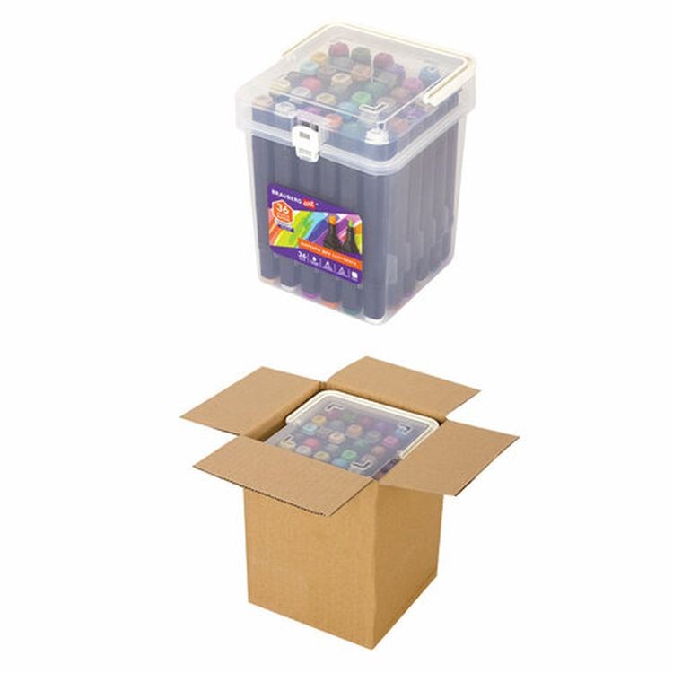 Маркеры для скетчинга двусторонние BRAUBERG ART DEBUT BLACK, цвет: набор 36 цв — картинка 14