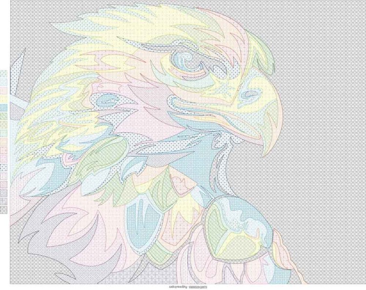 Картина по номерам «Радужный орел» — картинка 2