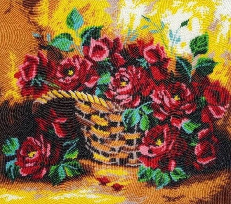 Набор вышивки бисером «Солнечные розы»
