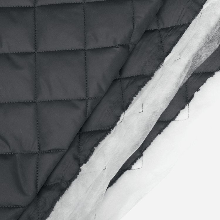 Ткань стежка ниточная Dewspo, ромб 5,5 см, 5 м x 150 см, 230 г/м², цвет: темно-серый, TBY — картинка 4