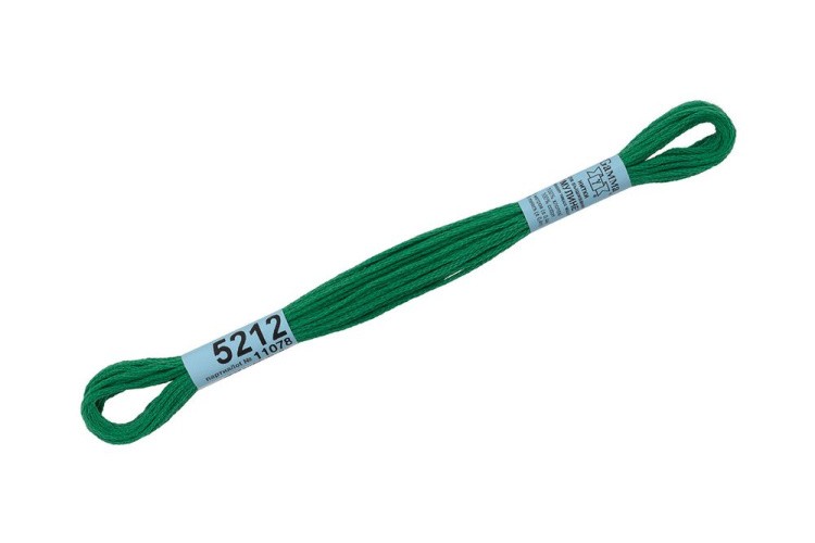 Нитки для вышивания Gamma мулине, 24 шт. по 8 м, цвет: 5212 темно-зеленый — картинка 2