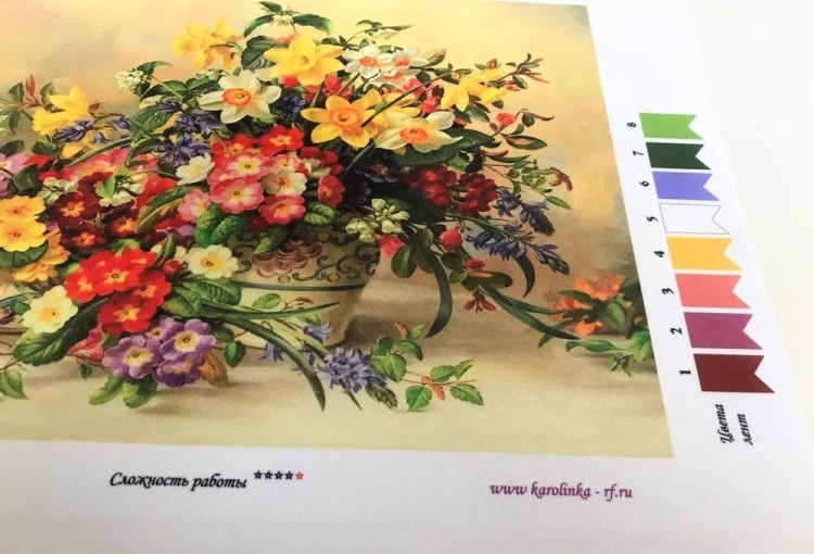 Рисунок на ткани «Букет» — картинка 3