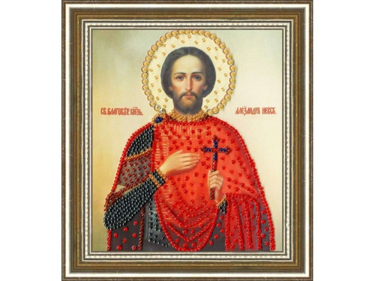 Набор вышивки бисером «Икона Святого Благоверного Великого Князя Александра Невского» — картинка 2