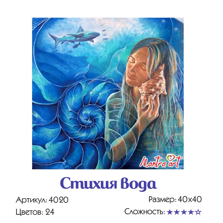 Картина по номерам «1. Стихия вода» — картинка 3