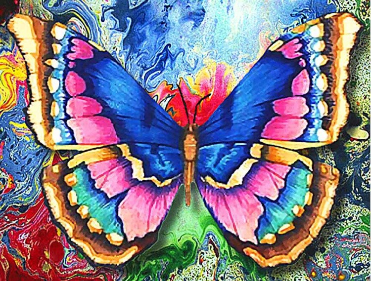Алмазная вышивка «Рисунок бабочки»