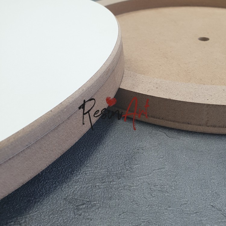 Односторонний артборд для смолы/алкогольных чернил - часы круг на подрамнике 1,6 см, d 50см — картинка 2