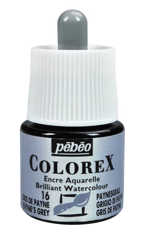 Акварельные чернила Pebeo Colorex (серый Пейна), 45 мл
