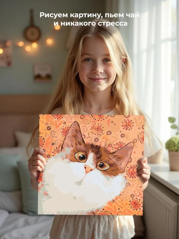 Картина по номерам «Удивленный кот» — картинка 6