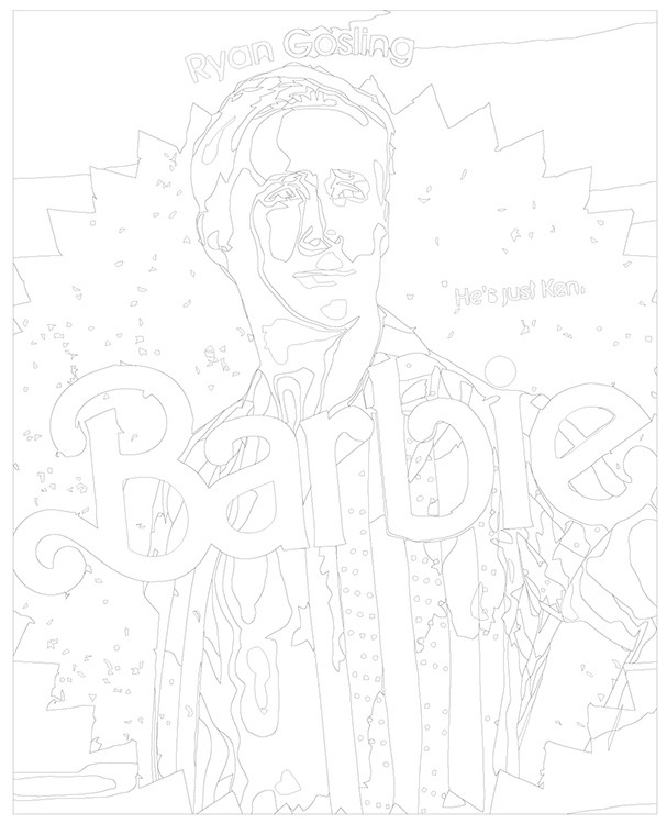 Картина по номерам «Барби: Райан Гослинг постер» — картинка 3