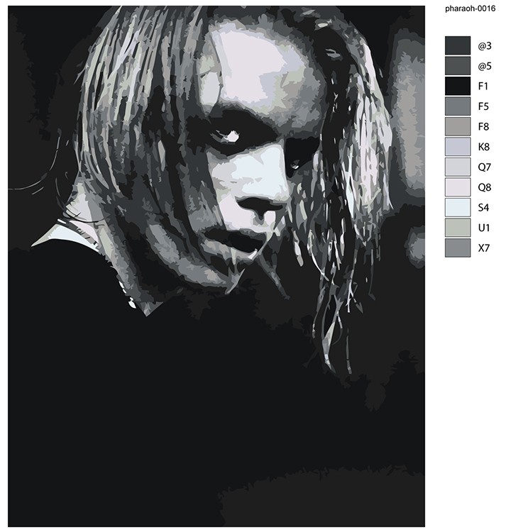 Картина по номерам «Рэпер Pharaoh Фараон 11» — картинка 2