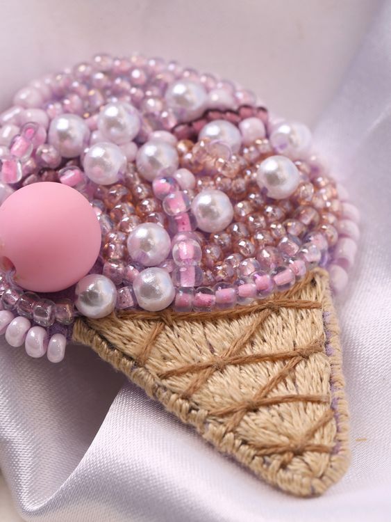 Набор для вышивания «Брошь. Мороженое» — картинка 2