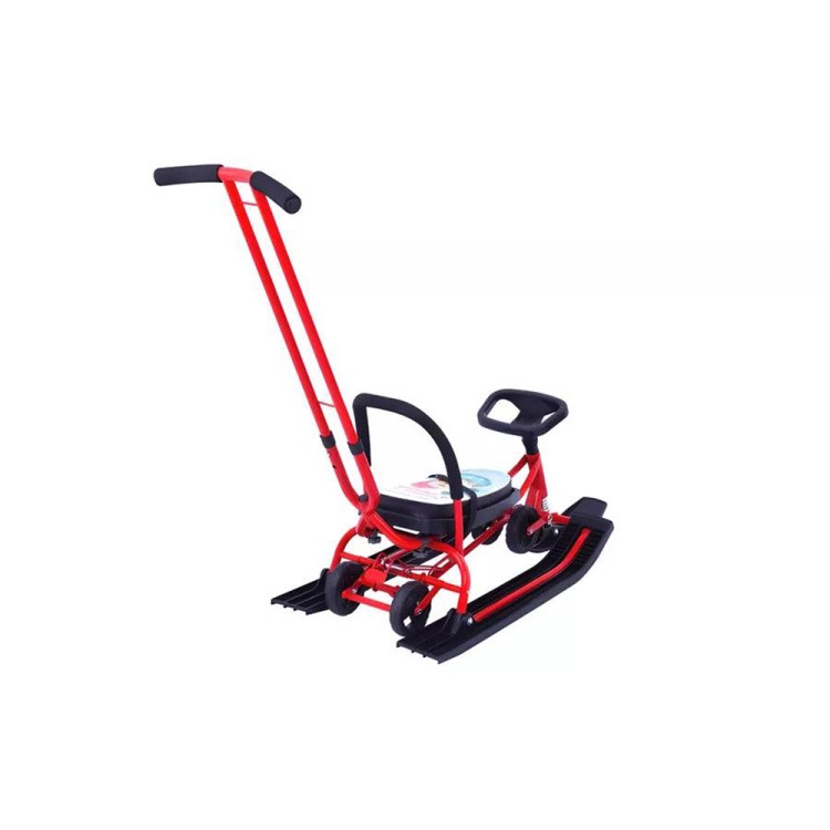 Снегокат детский 111 Mobile с ручкой (красный) — картинка 6