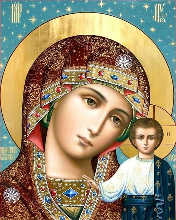 Картина по номерам «Икона Казанская Пресвятая Богородица»