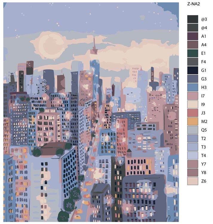 Картина по номерам «Акварельный город» — картинка 2