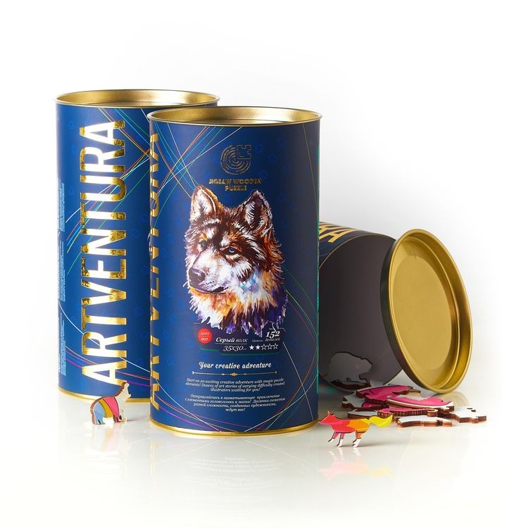 Деревянные пазлы Артвентура «Серый волк» — картинка 4