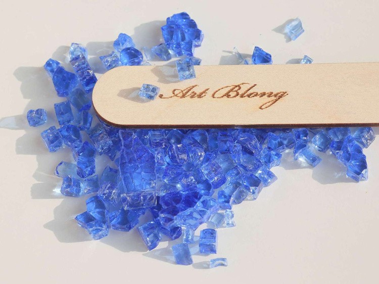 Стеклянная крошка Кристалл. Blue (фракция 3-8 мм), Art Blong — картинка 3