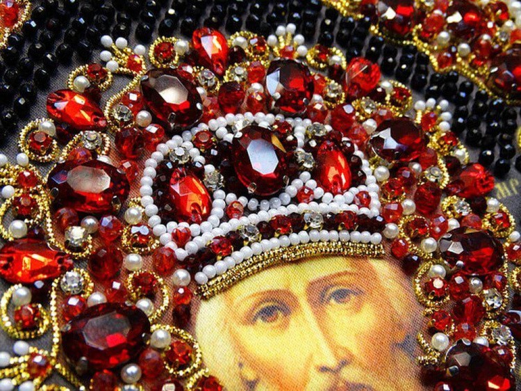 Набор вышивки хрустальными камнями «Николай» (красный) — картинка 3