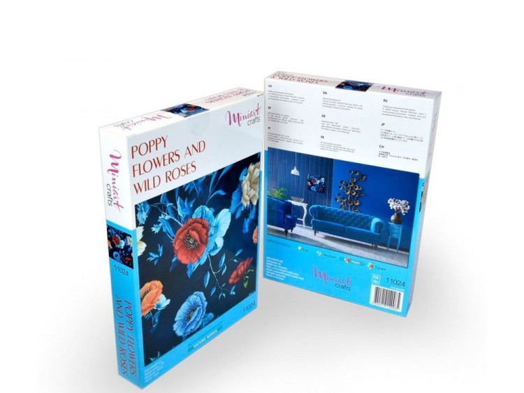 Набор вышивки бисером «Маки и дикие розы» — картинка 4