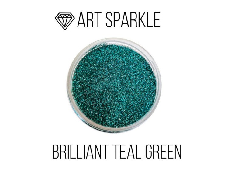 Глиттер мелкий Brilliant Teal Green, 50 г, Craftsmen.store