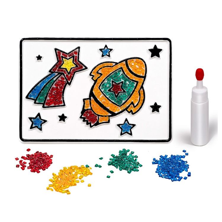 Набор для творчества «Насыпь на клей. Ракета» — картинка 2